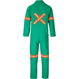 Trade Polycotton Conti Suit Reflective Arms, Legs & Back - Orange Tape