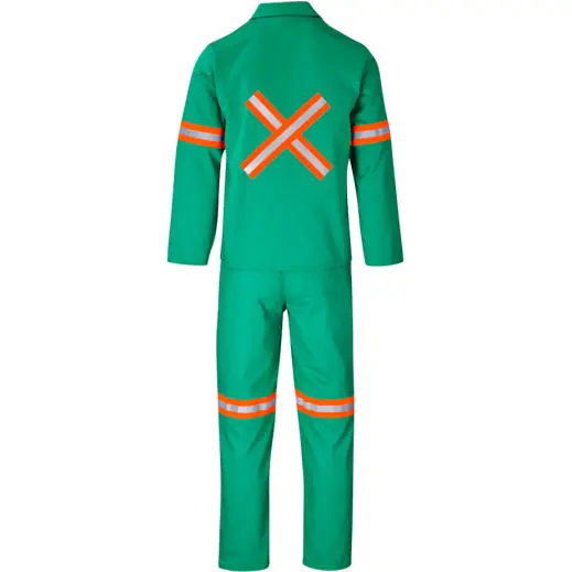 Trade Polycotton Conti Suit Reflective Arms, Legs & Back - Orange Tape