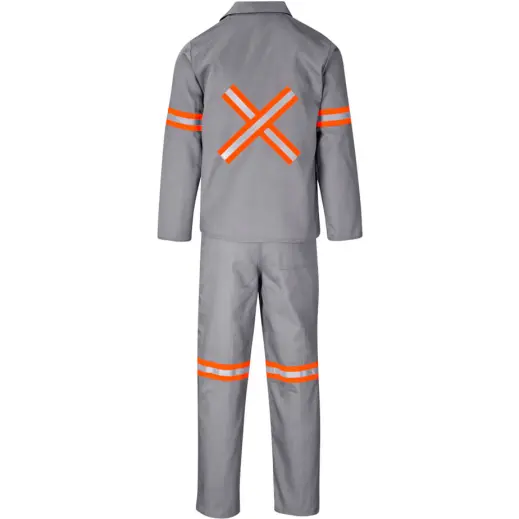 Trade Polycotton Conti Suit Reflective Arms, Legs & Back - Orange Tape
