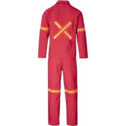 Trade Polycotton Conti Suit Reflective Arms, Legs & Back - Orange Tape