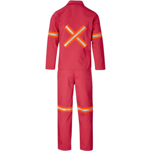 Trade Polycotton Conti Suit Reflective Arms, Legs & Back - Orange Tape