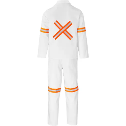 Trade Polycotton Conti Suit Reflective Arms, Legs & Back - Orange Tape