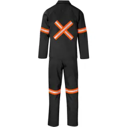 Trade Polycotton Conti Suit Reflective Arms, Legs & Back - Orange Tape