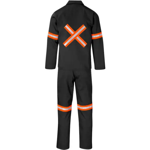 Trade Polycotton Conti Suit Reflective Arms, Legs & Back - Orange Tape