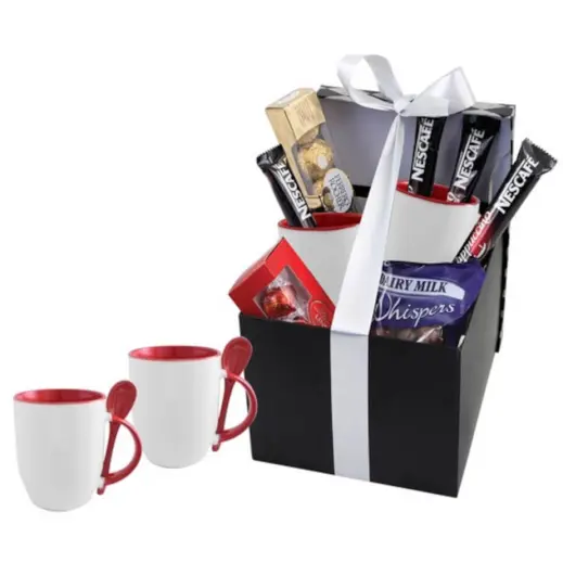 Sublimation Whirl Coffee Hamper - Red