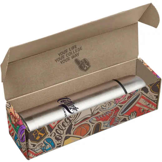 Consulate Flask in Bianca Custom Gift Box