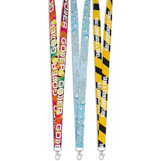 Snap Hook Clip Sublimation Petersham Lanyard - Double Sided Print