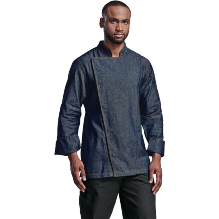Premium Denim Chef Jacket Brandability