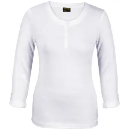 Ladies 145g Henley Long Sleeve T-Shirt