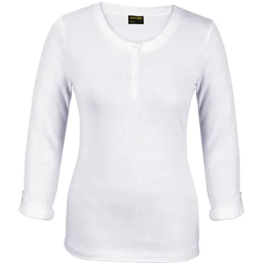 Ladies 145g Henley Long Sleeve T-Shirt