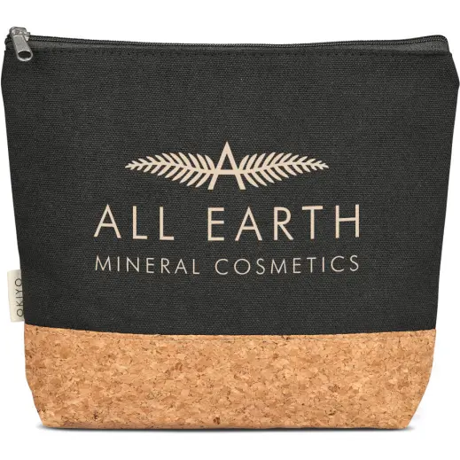 Okiyo Koruku Cork & Cotton Cosmetic Bag