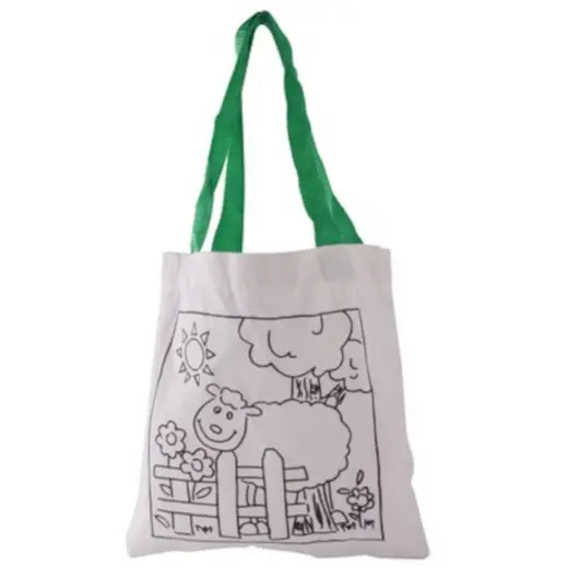 Mini Colour-In Design Cotton Bag