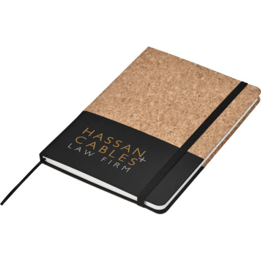 A5 Cork-Look Notebook With Elastic Closure