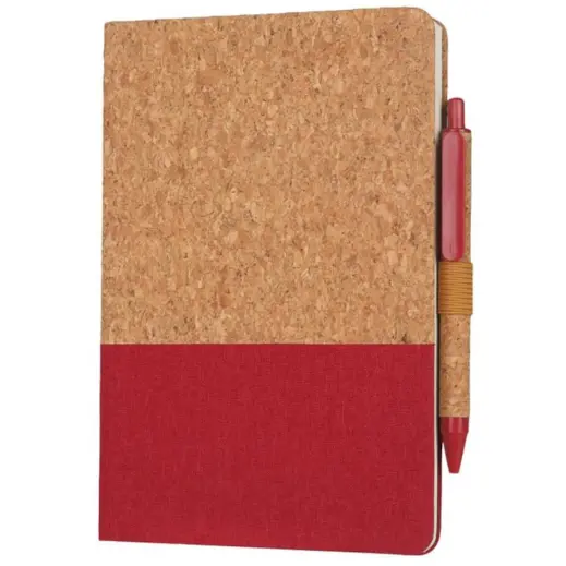 Borsa A5 Cork Fabric Hardcover Notebook & Pen Set