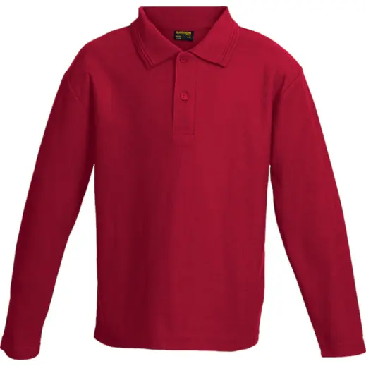 Kiddies 175g Pique Knit Long Sleeve Golfer