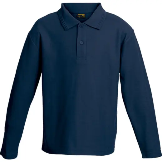 Kiddies 175g Pique Knit Long Sleeve Golfer