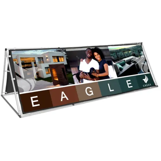 Fade Resistant A-Frame Banner With Fabric Print - 3m x 1m