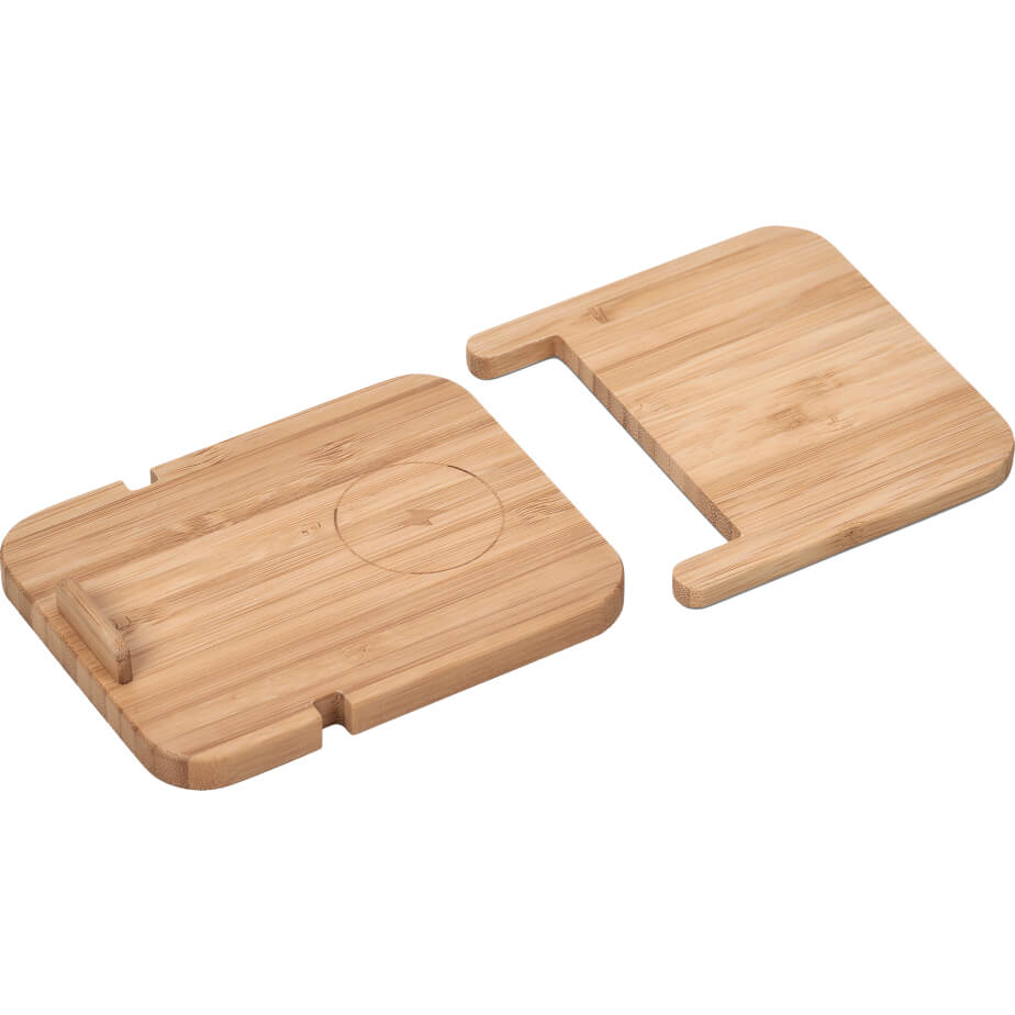 Okiyo Noryoku Bamboo Wireless Charging Phone Stand Brandability