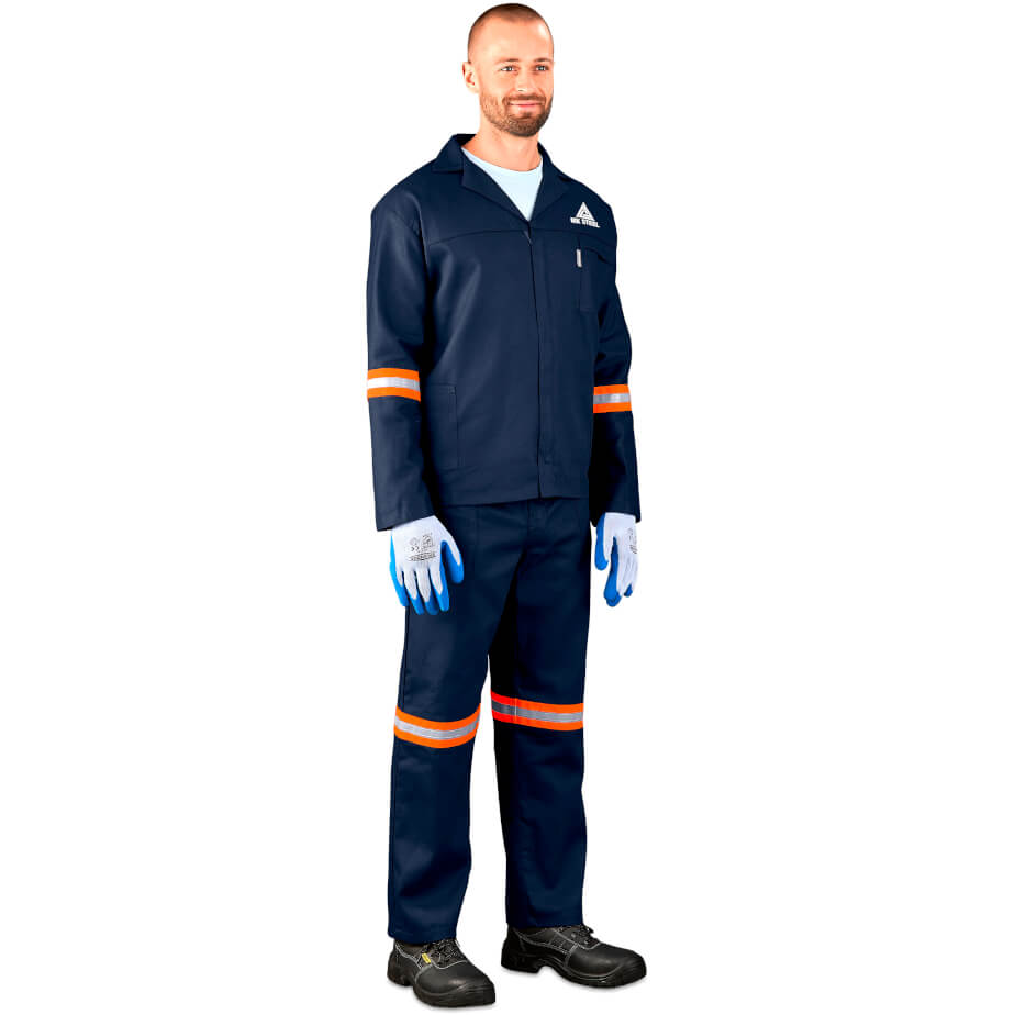 Technician 100% Cotton Conti Suit - Reflective Arms & Legs - Orange Tape