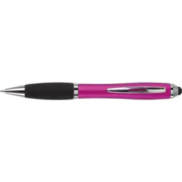 Ballpoint Pen with Rubber Grip and Stylus