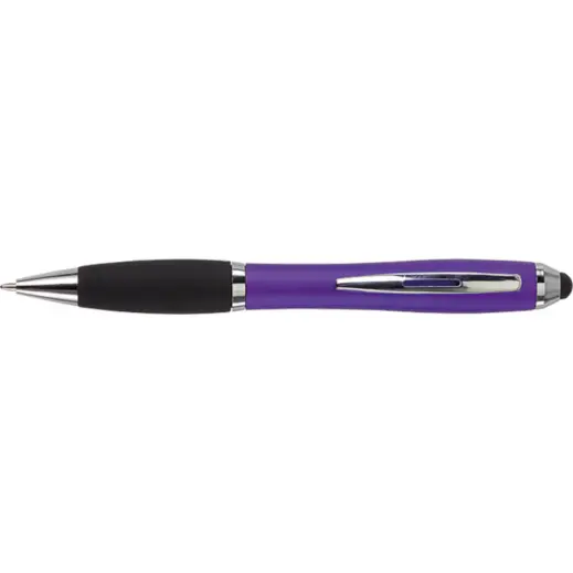 Ballpoint Pen with Rubber Grip and Stylus