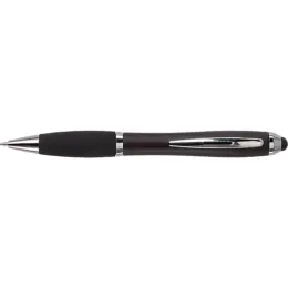Ballpoint Pen with Rubber Grip and Stylus