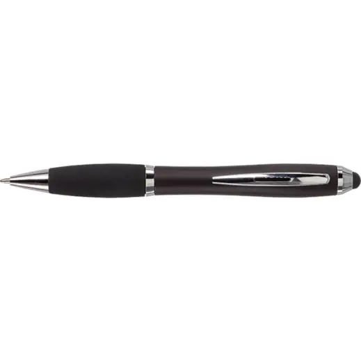 Ballpoint Pen with Rubber Grip and Stylus