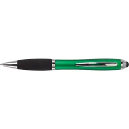 Ballpoint Pen with Rubber Grip and Stylus