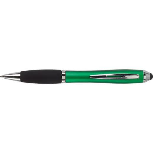 Ballpoint Pen with Rubber Grip and Stylus