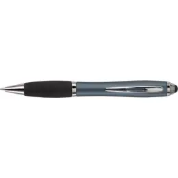 Ballpoint Pen with Rubber Grip and Stylus