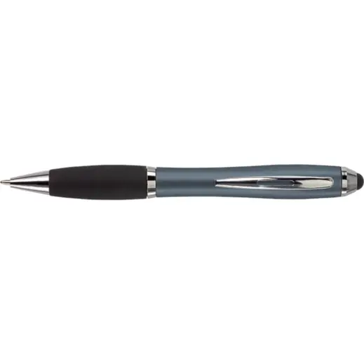 Ballpoint Pen with Rubber Grip and Stylus