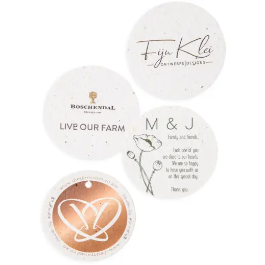 Plantable Paper Gift Tags - Round