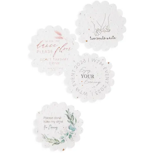 Plantable Paper Coaster - Crinkle Cut