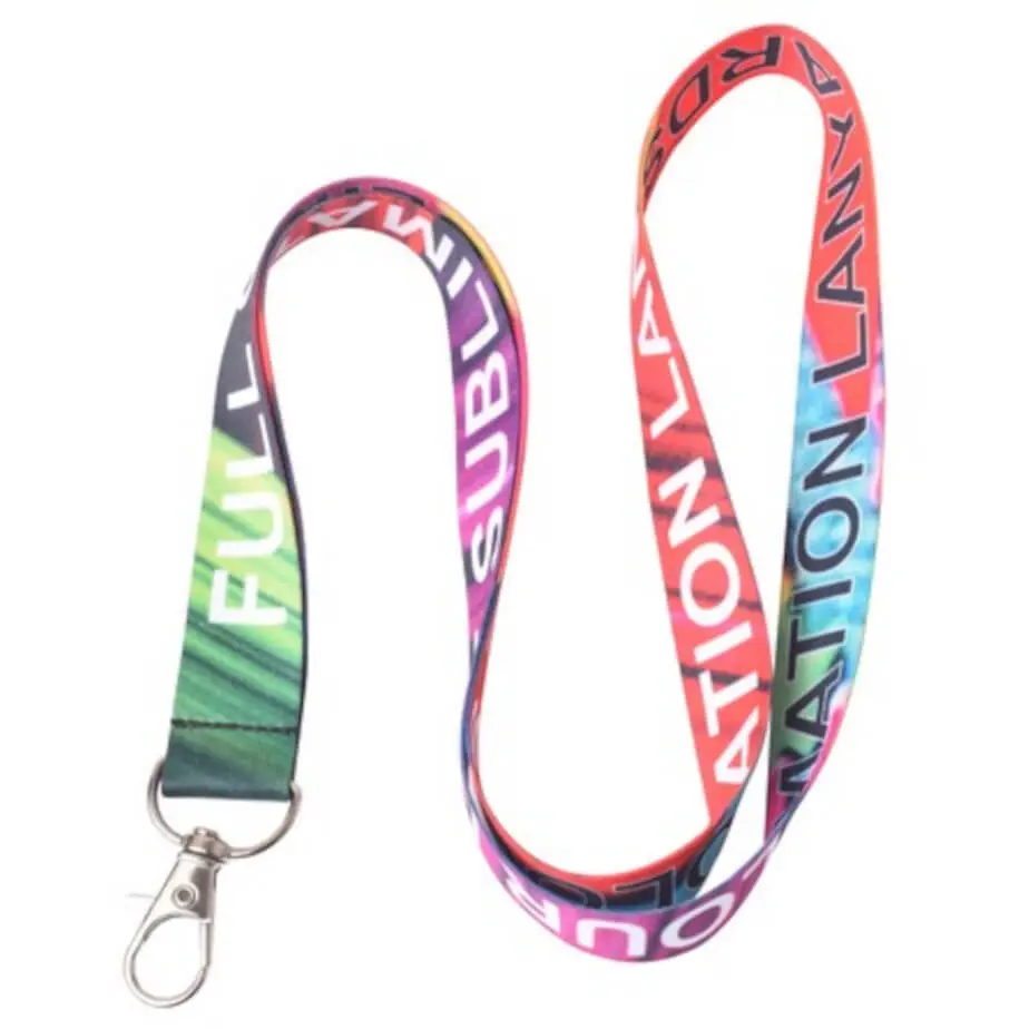 Glossy Polyester Dye Sub Lanyard With Lobster Ring - Double Side Print