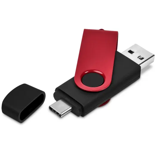 Shuffle Gyro Black Flash Drive - 8GB