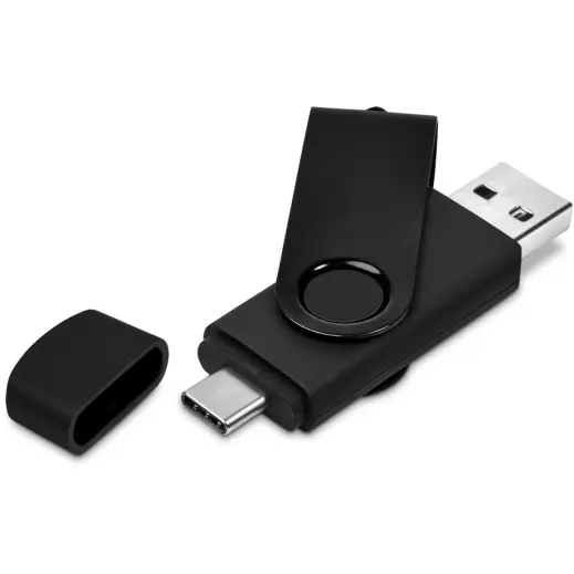 Shuffle Gyro Black Flash Drive - 8GB