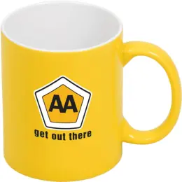 Omega Ceramic Coffee Mug Yellow Branded