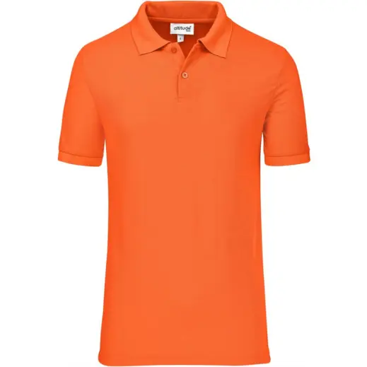 Mens Everyday Golf Shirt Orange Front