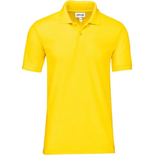 Mens Everyday Golf Shirt Yellow Front