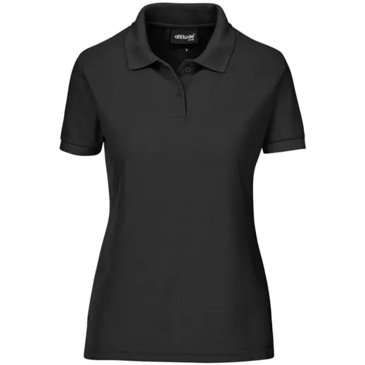Ladies Everyday Golf Shirt Black Front
