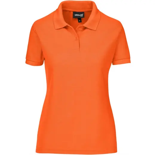 Ladies Everyday Golf Shirt Orange Front
