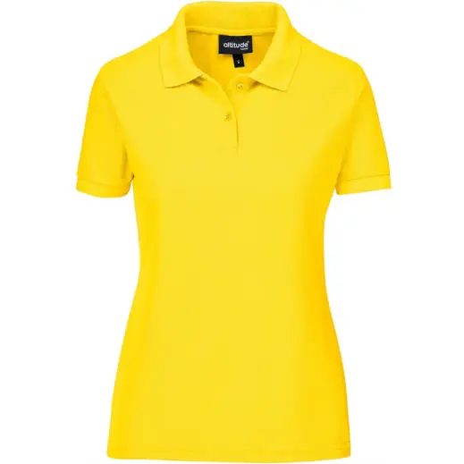 Ladies Everyday Golf Shirt Yellow Front