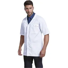 All-Purpose Short Sleeve Lab Coat Model Image