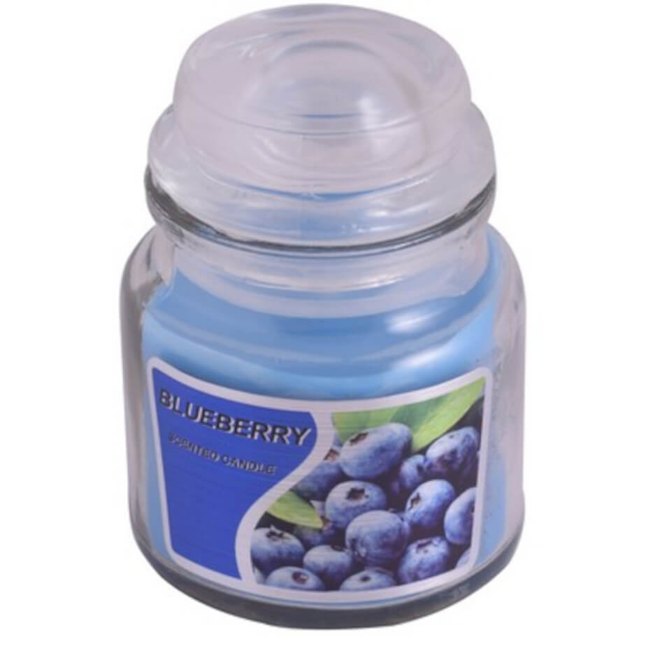 Scented Candle In Jar Blue Closed