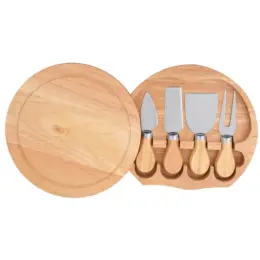 Chateau Cheese Board & Knife Set Display Case Open Image