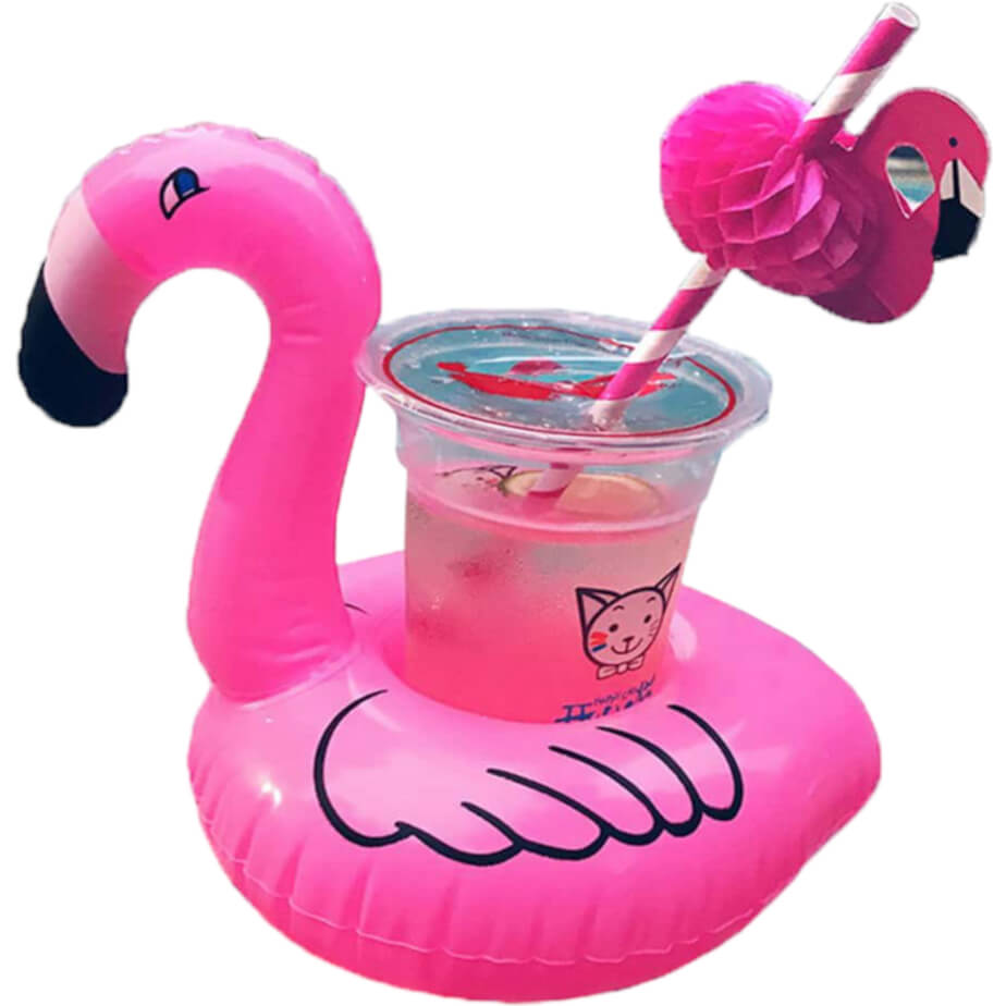 Inflatable Cup Holder Flamingo Display