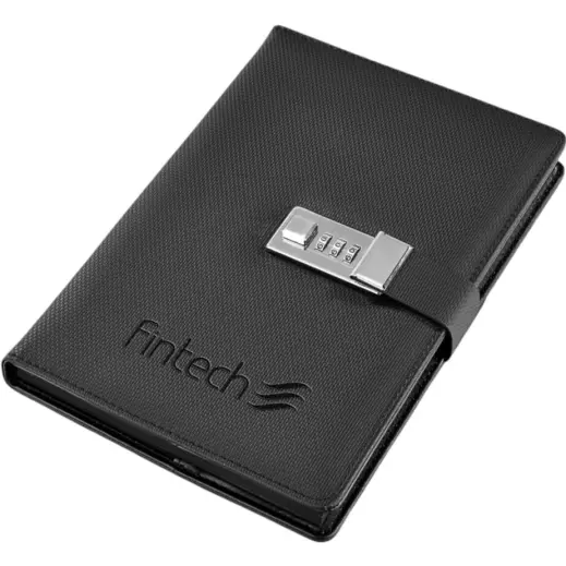 Alex Varga Chapman Code-Lock Hard Cover Notebook Black Branded