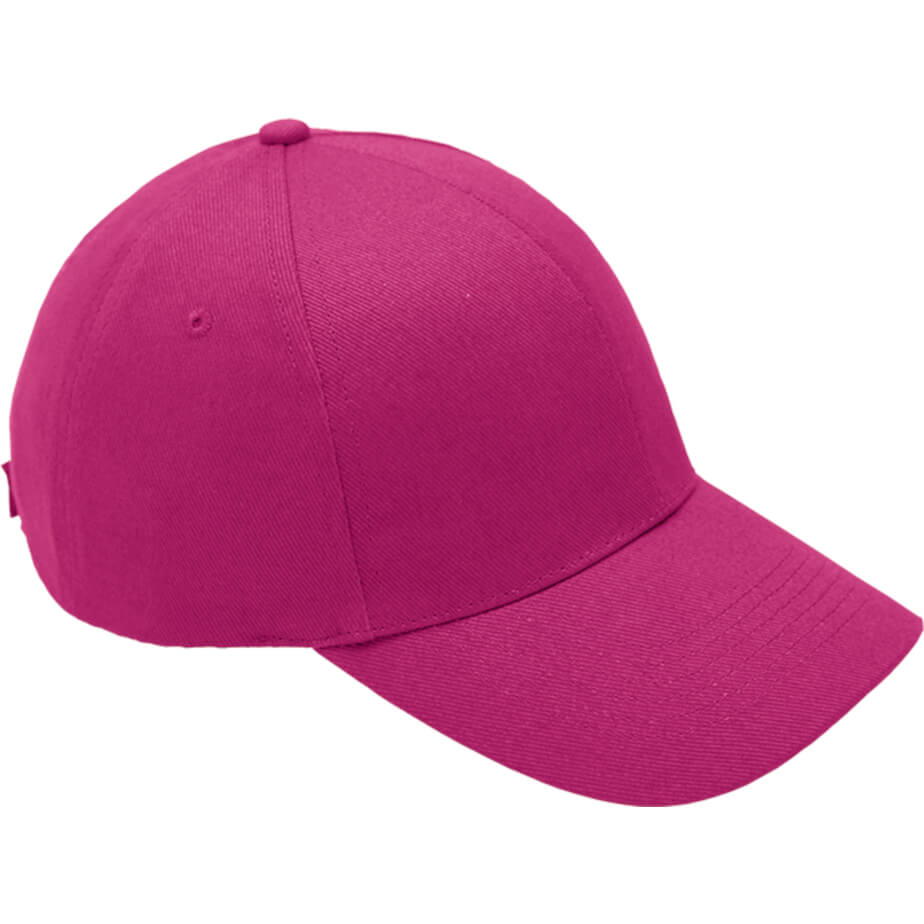 6 Panel Brushed Cotton Cap Brght Pink