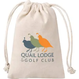 Okiyo Chikara Mini Cotton Drawstring Pouch Branded Image