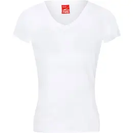 FWRD Ladies Fitted V-Neck T-Shirt White Front